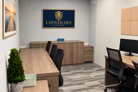 LionShare Cowork: 10x20 1-4 Person Private Office inside a Coworking Space