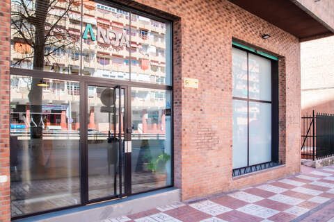 a store in a brick building