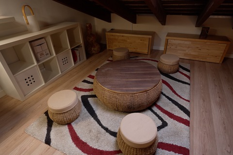 a wooden table
