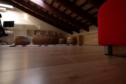 a room with a wooden floor