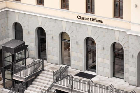 a building with a sign on the front
