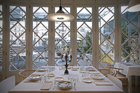 a table set for a dinner party