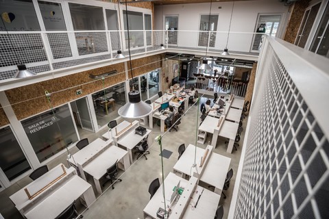 the inside of a building
