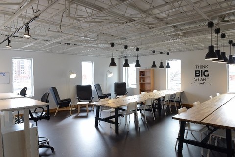 a room filled with furniture and a table