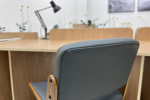 a chair at a desk