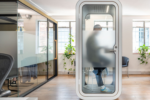 a glass door