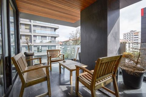 a dining room table in front of a building