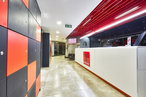 the inside of a building