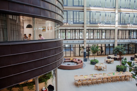 the inside of a building