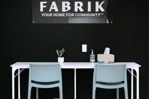 a table and chairs in a room