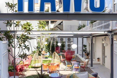 a store front at day