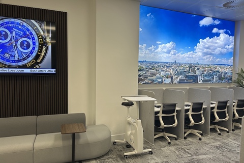 a room filled with furniture and a tv