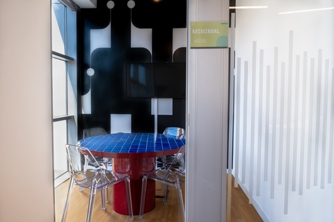a glass shower door