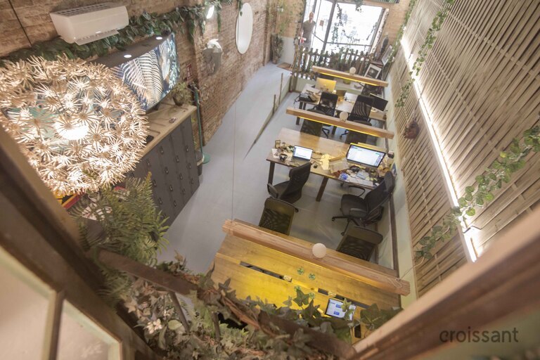 the inside of a building