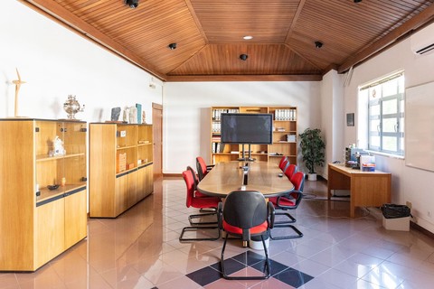 a living room with a wooden floor