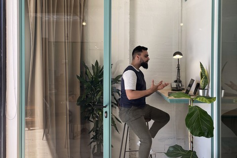 a person standing in front of a window
