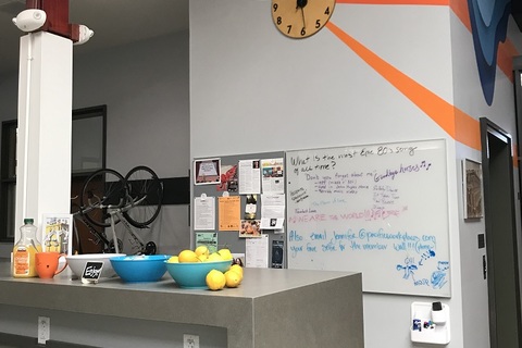 a display in a room