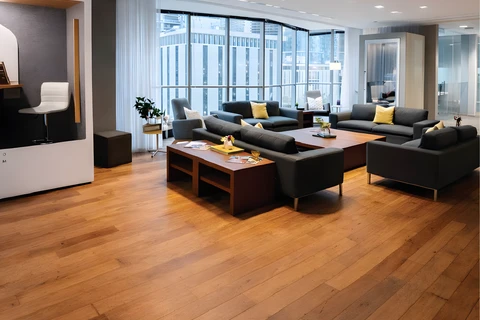 a room with a couch and a table