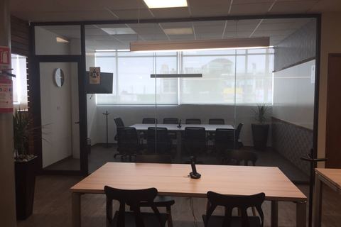 a room filled with furniture and a table