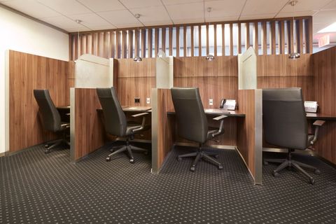 a room filled with furniture and a table