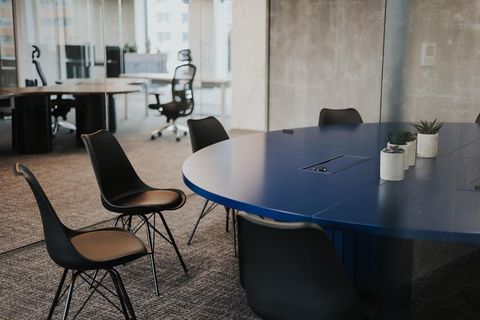 an empty chair at a table