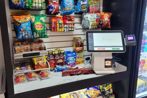a close up of a store
