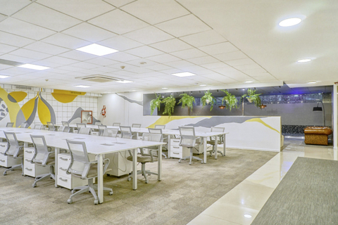 a group of people in a room