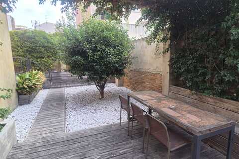 a stone bench