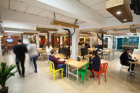 a group of people in a room