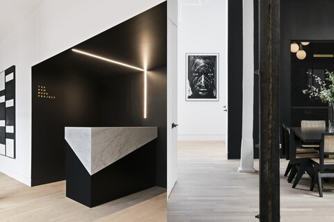 a display in a room