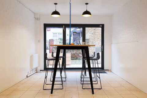 a room with a wooden floor