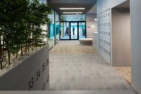 a view of the inside of a building