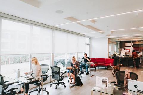 a group of people in a room