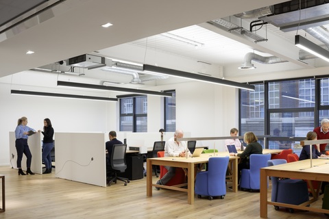 a group of people in a room
