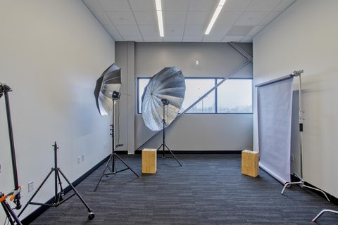 a small boat in a room