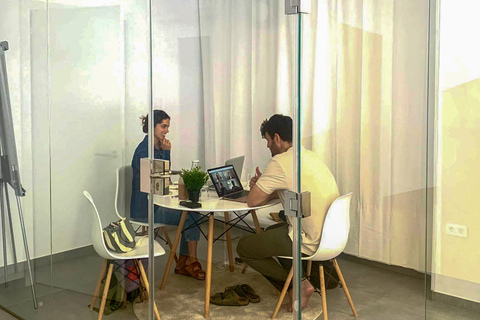 a group of people in a room