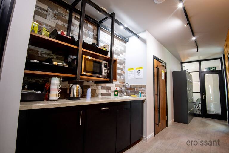 a view of a kitchen